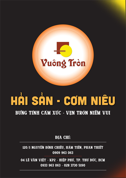 Menu Nhà hàng hải sản cơm niêu Vuông Tròn1